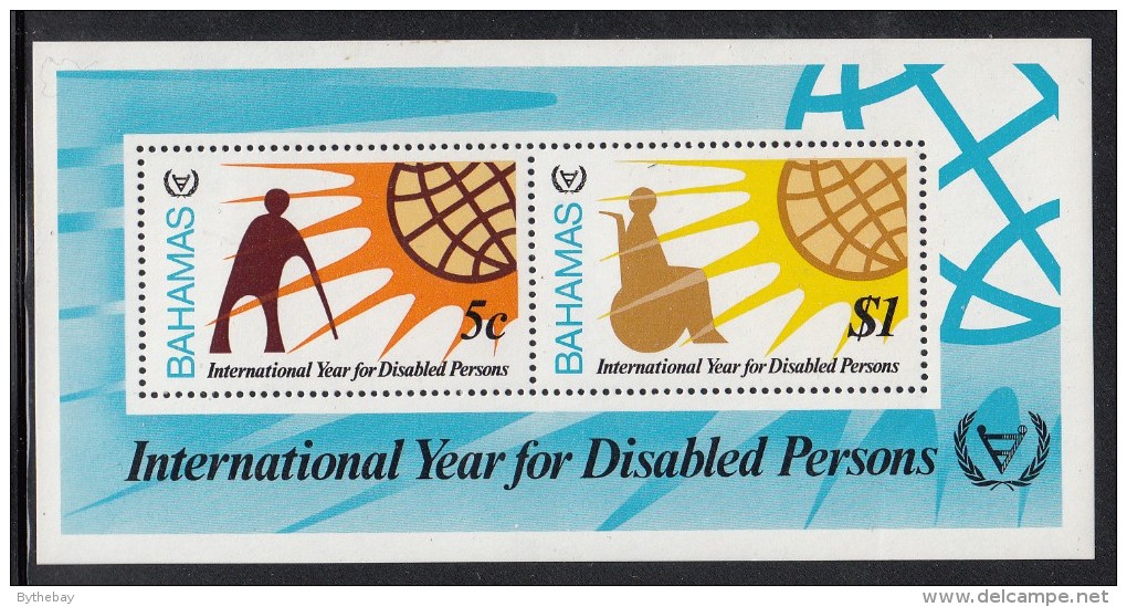 Bahamas MNH Scott #485a Souvenir Sheet Of 2 International Year Of The Disabled - Bahamas (1973-...)