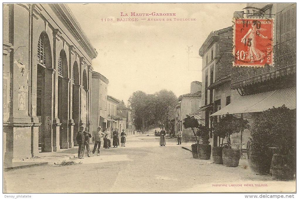 31/ Baziège - Avenue De Toulouse - Labouche N°1198- Ecrite En 1913 - - Autres & Non Classés