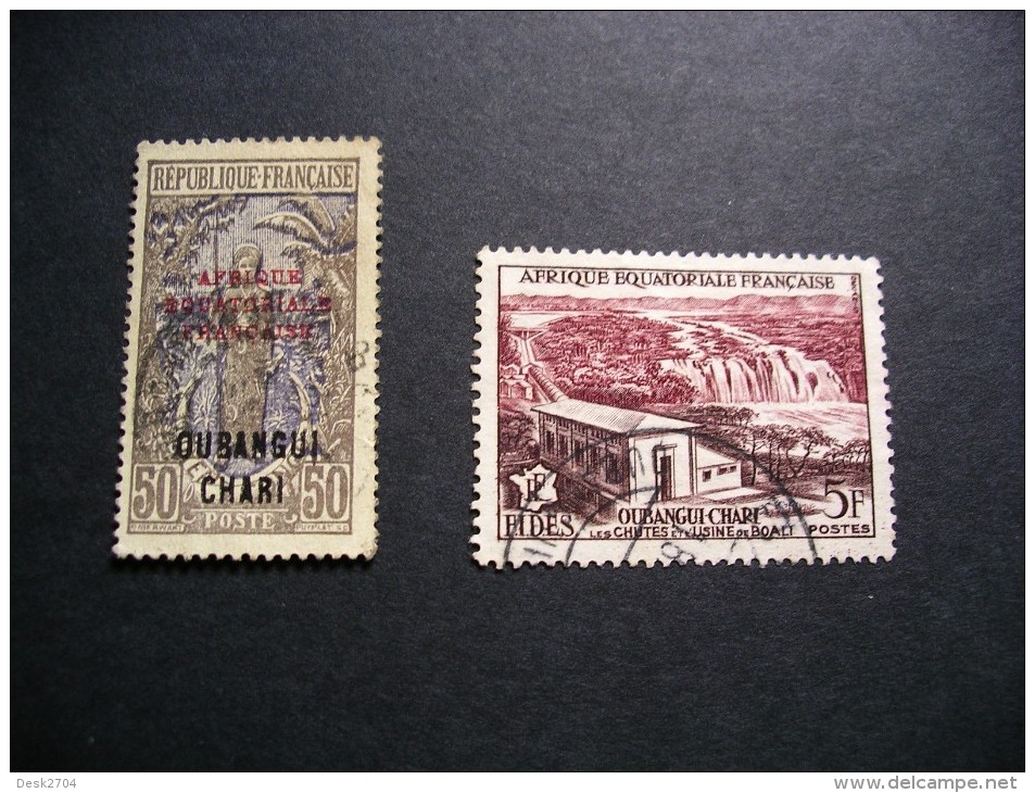 République Française Oubangui Chari 2 Timbres (°) - Oblitérés