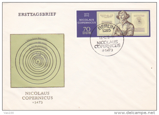 NICOLAUS COPERNICUS, COVER FDC,1973, GERMANY - Autres & Non Classés