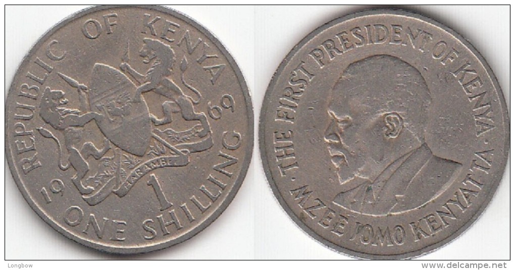 KENYA 1 Shilling 1969 KM#14 - Used - Kenia