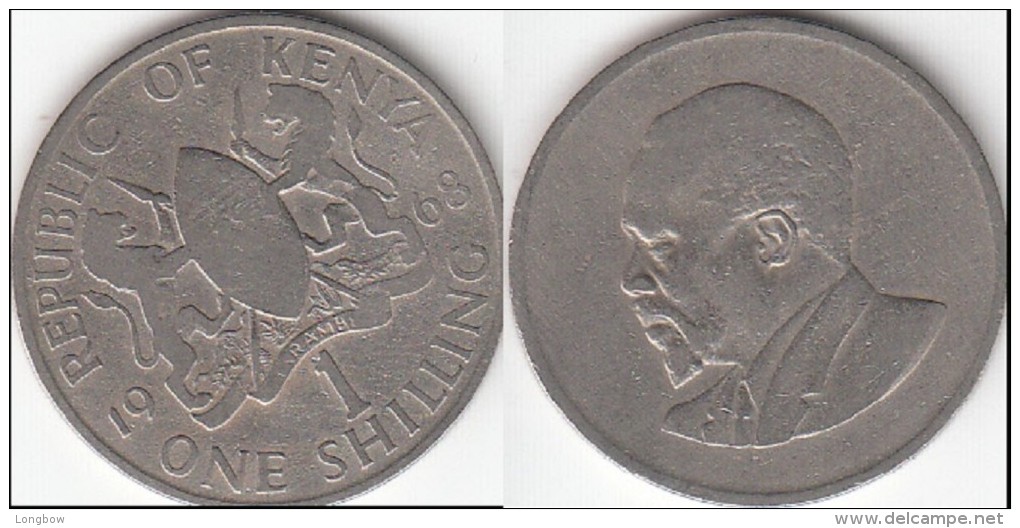 KENYA 1 Shilling 1968 KM#5 -used - Kenia