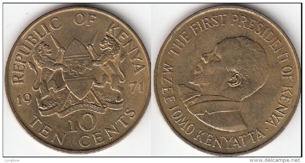 KENYA 10 Cents 1971 KM#11 - Used - Kenya