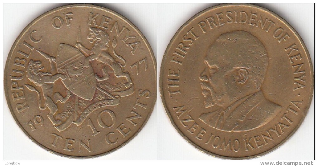 KENYA 10 Cents 1977 KM#11 - Used - Kenia
