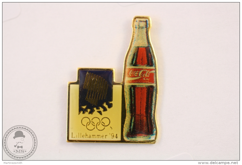 Lillehamer ´94 Olympic Winter Games  Coca Cola Bottle Pin Badge #PLS - Coca-Cola