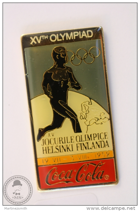 Helsinki Finland 1959, XV Olympiad - Olympic Games - Coca Cola Pin Badge #PLS - Coca-Cola