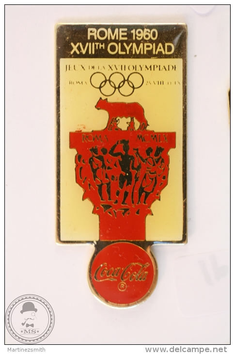 Roma/ Rome 1960, XVIIIth Olympiad - Olympic Games - Coca Cola Pin Badge #PLS - Coca-Cola