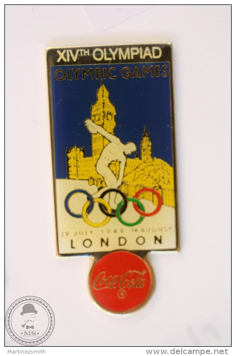 London 1948, XIVth Olympiad - Olympic Games - Coca Cola Pin Badge #PLS - Coca-Cola