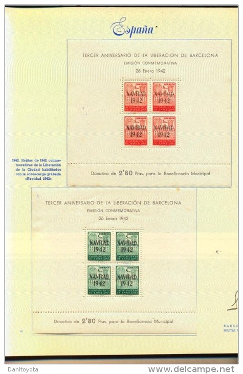 LOTE DE SELLOS Y HOJAS BLOQUES AYUNTAMIENTO DE BARCELONA - Barcelona