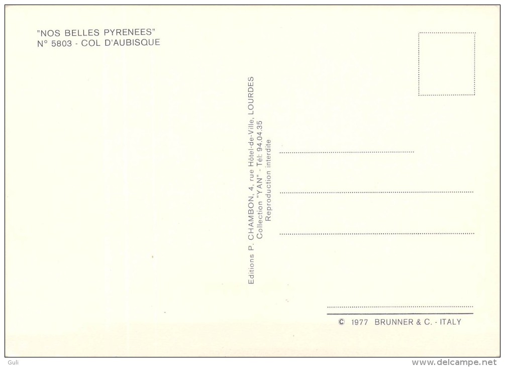 [64] Pyrénées-Atlantiques> Nos Belles Pyrénées COL D'AUBISQUE  (bus Autobus Autcar)*PRIX FIXE - Autres & Non Classés