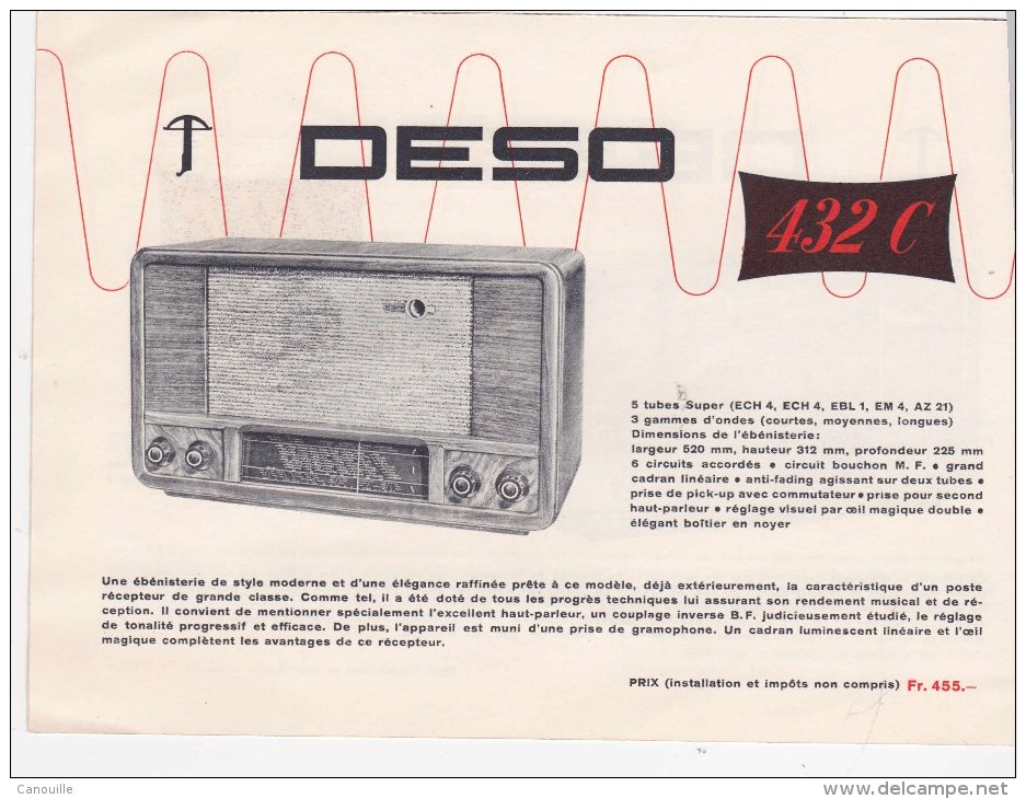 Radio Deso - Prospectus - Autres & Non Classés