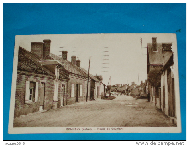 45) Sennely - Route De Souvigny   - Année 1937 - EDIT - Lenormand - Autres & Non Classés