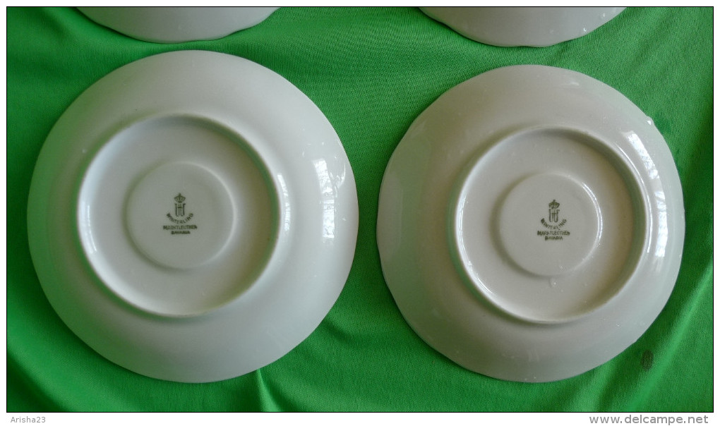 Vintage German Pottery Germany WINTERLING MARKTLEUTHEN Bavaria 4 Pcs. Of Saucer Gold Trim - Winterling (DEU)