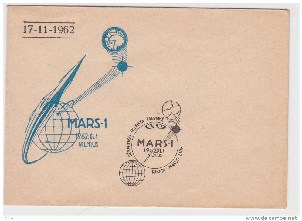 Lithuania Cover MARS-1 1962-11-01 - Russia & USSR