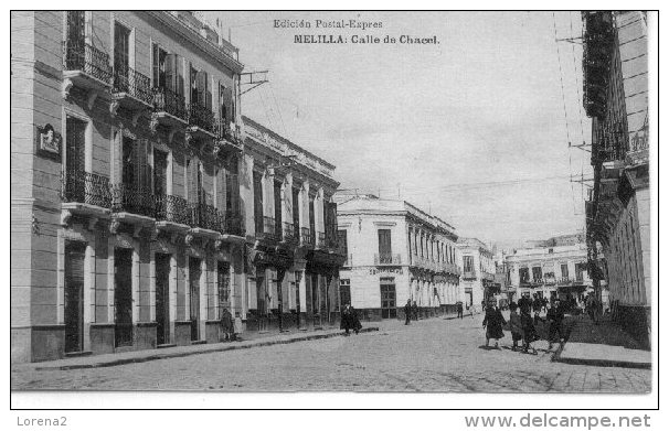 7-1253. Postal Melilla. Calle De Chacel - Melilla