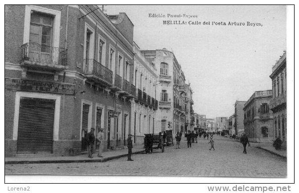 7-1254. Postal Melilla. Calle Del Poeta Arturo Reyes - Melilla