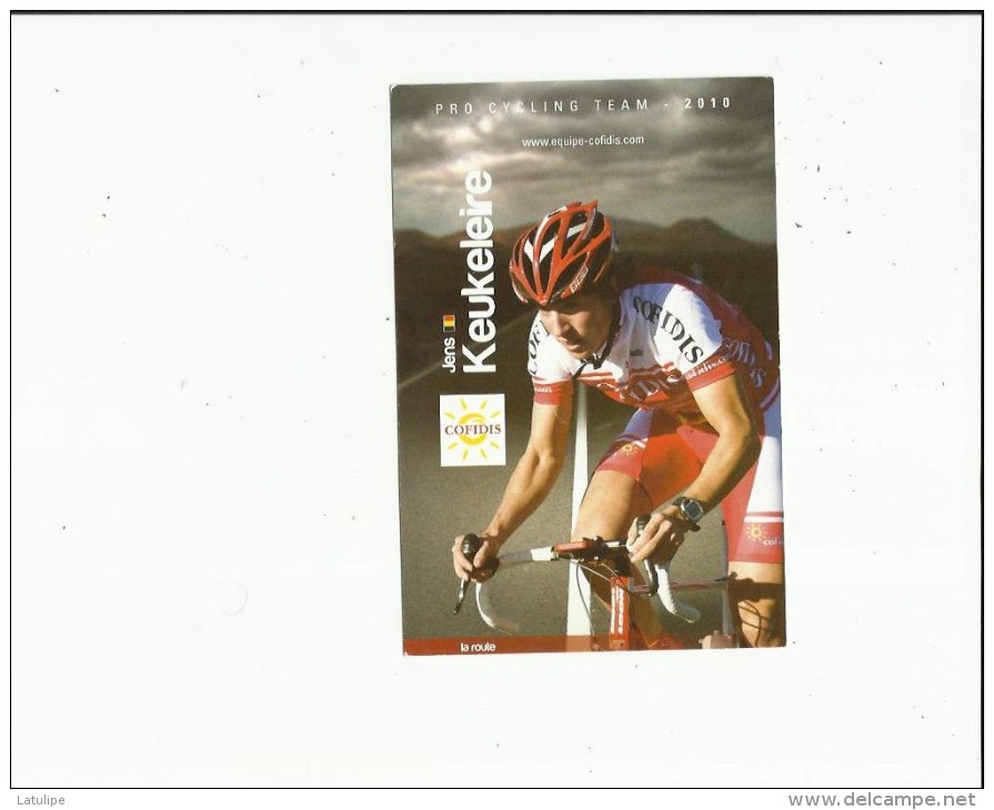 Carte Glacée De  Equipe Cofidis 2010 (  Jens  Keukeleire ) Categorie  La Route -Voir Scan Au Verso - Sportsmen