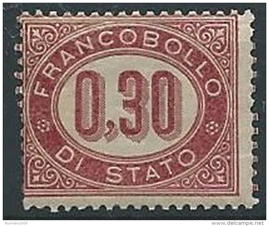 1875 REGNO SERVIZIO DI STATO 30 CENT MNH ** - ED404 - Servizi