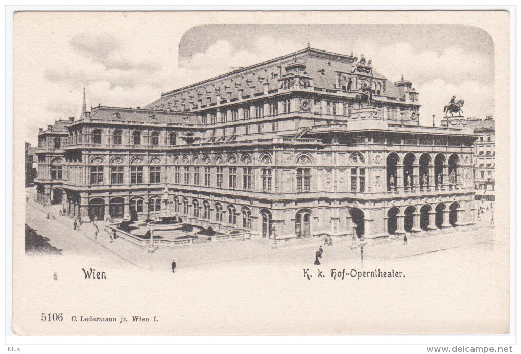 Austria Osterreich Vienna Wien, 1900 Hofoperntheater Hof-Opernhaus Hof-Operntheater Theater Theatre Teatro Opera - Vienna Center