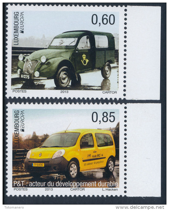 LUXEMBOURG/Luxemburg, EUROPA 2013 "Postal Vehicles" Set Of 2v** - 2013