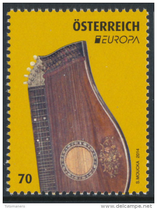 AUSTRIA/Österreich EUROPA 2014 "National Music Instruments" Set Of 1v** - 2014