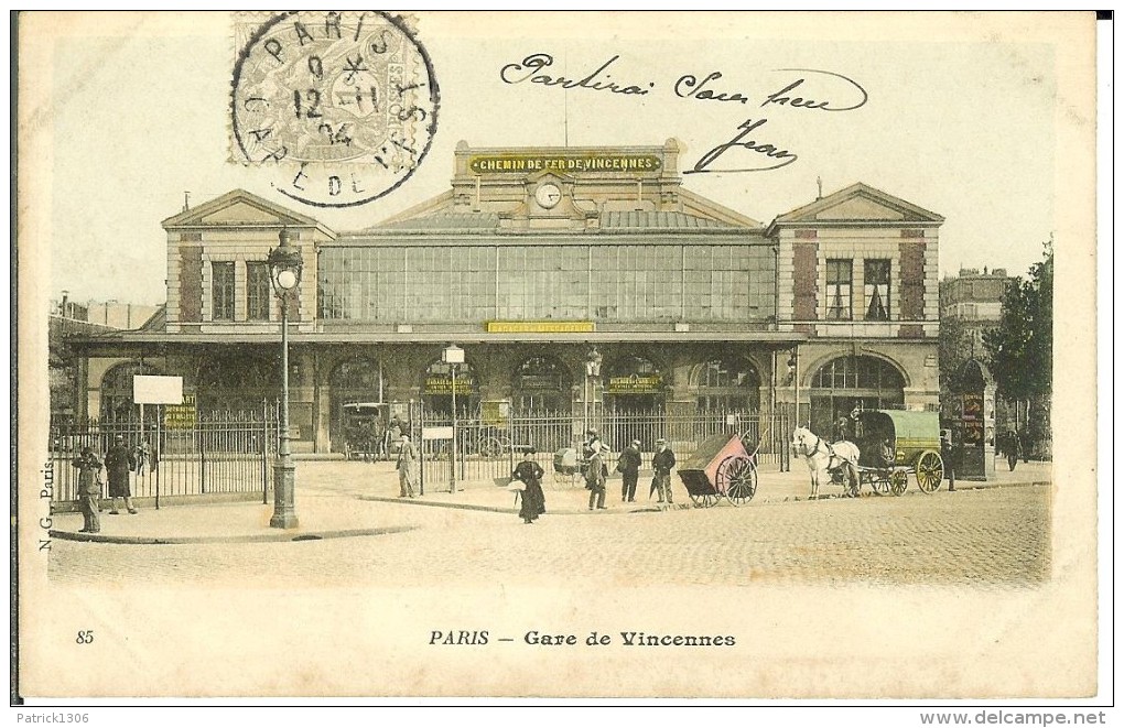 CPA  PARIS  Gare De Vincennes Colorisée 10014 - Arrondissement: 20