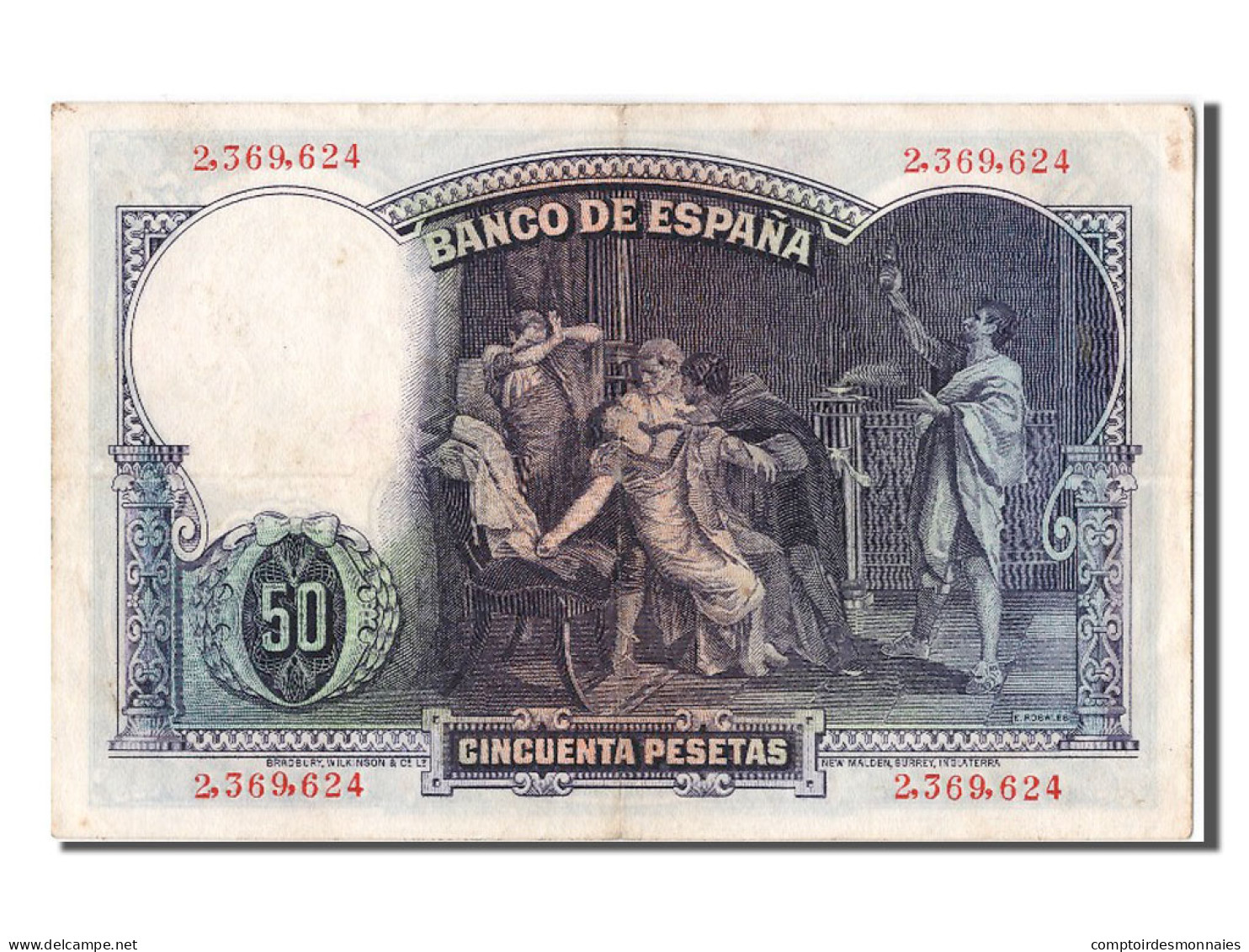 Billet, Espagne, 50 Pesetas, 1931, 1931-04-25, SUP - 50 Pesetas