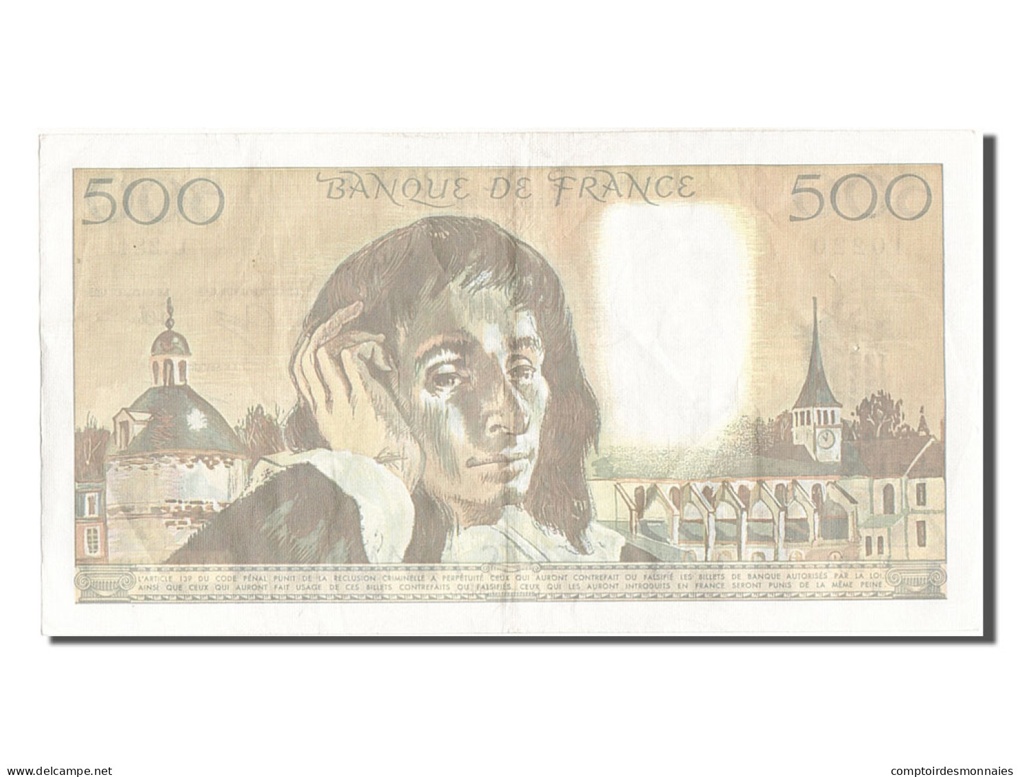 Billet, France, 500 Francs, 500 F 1968-1993 ''Pascal'', 1988, 1988-05-05, TTB - 500 F 1968-1993 ''Pascal''