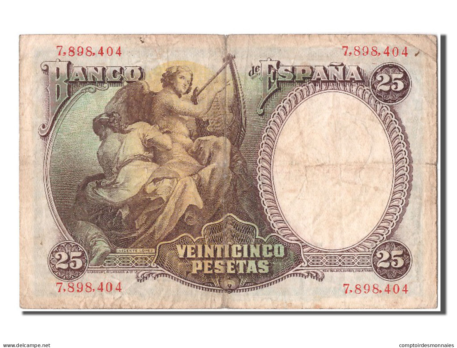 Billet, Espagne, 25 Pesetas, 1931, 1931-04-25, TB+ - 25 Pesetas