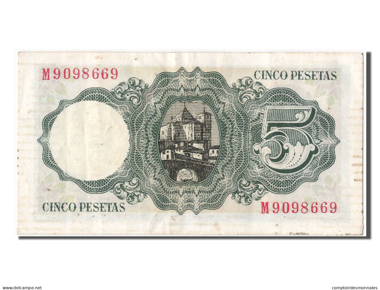 Billet, Espagne, 5 Pesetas, 1951, 1951-08-16, TTB+ - 5 Pesetas