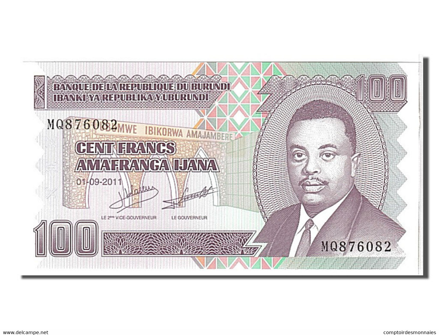 Billet, Burundi, 100 Francs, 2011, KM:44b, NEUF - Burundi