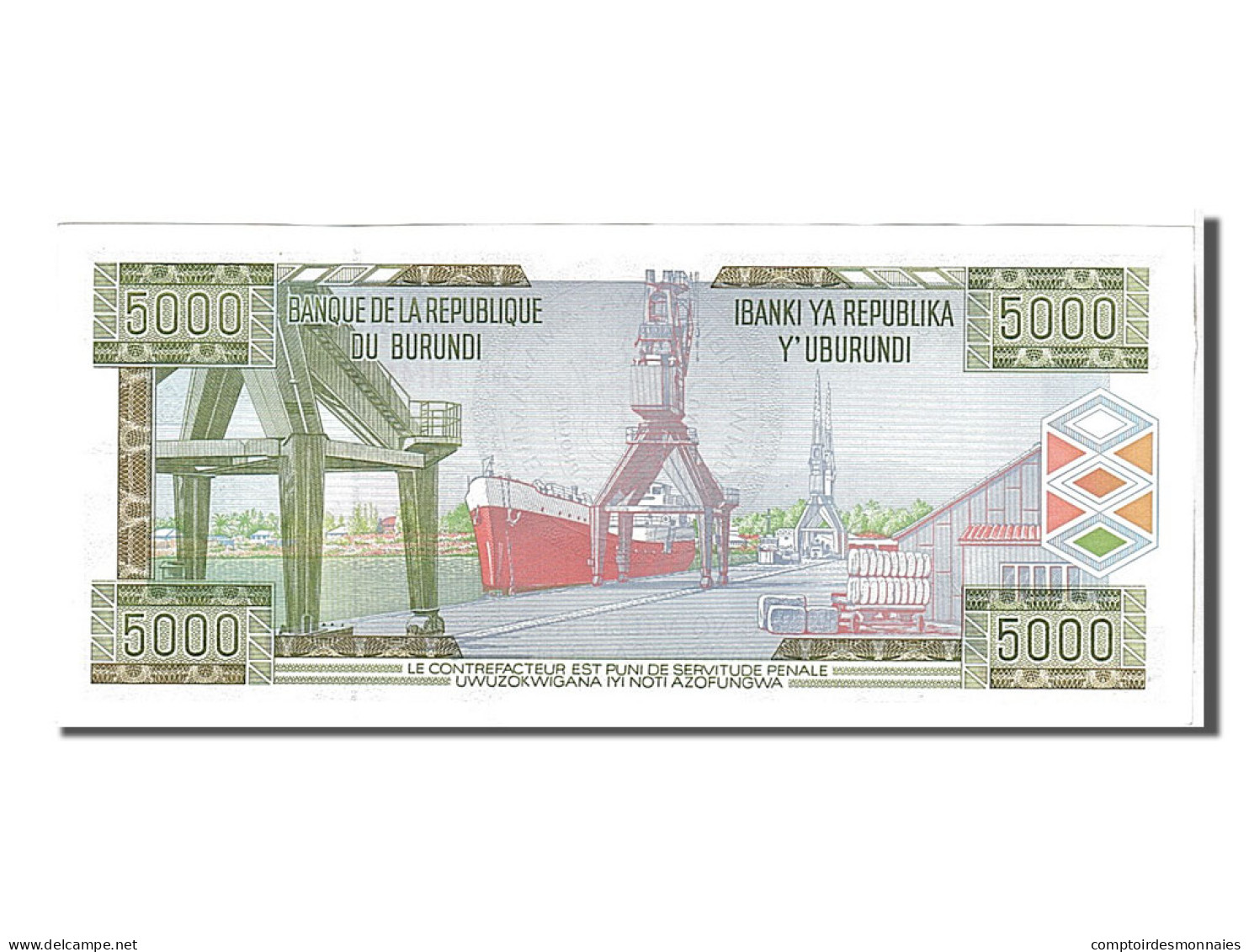 Billet, Burundi, 5000 Francs, 2005, 2005-02-05, KM:42c, NEUF - Burundi