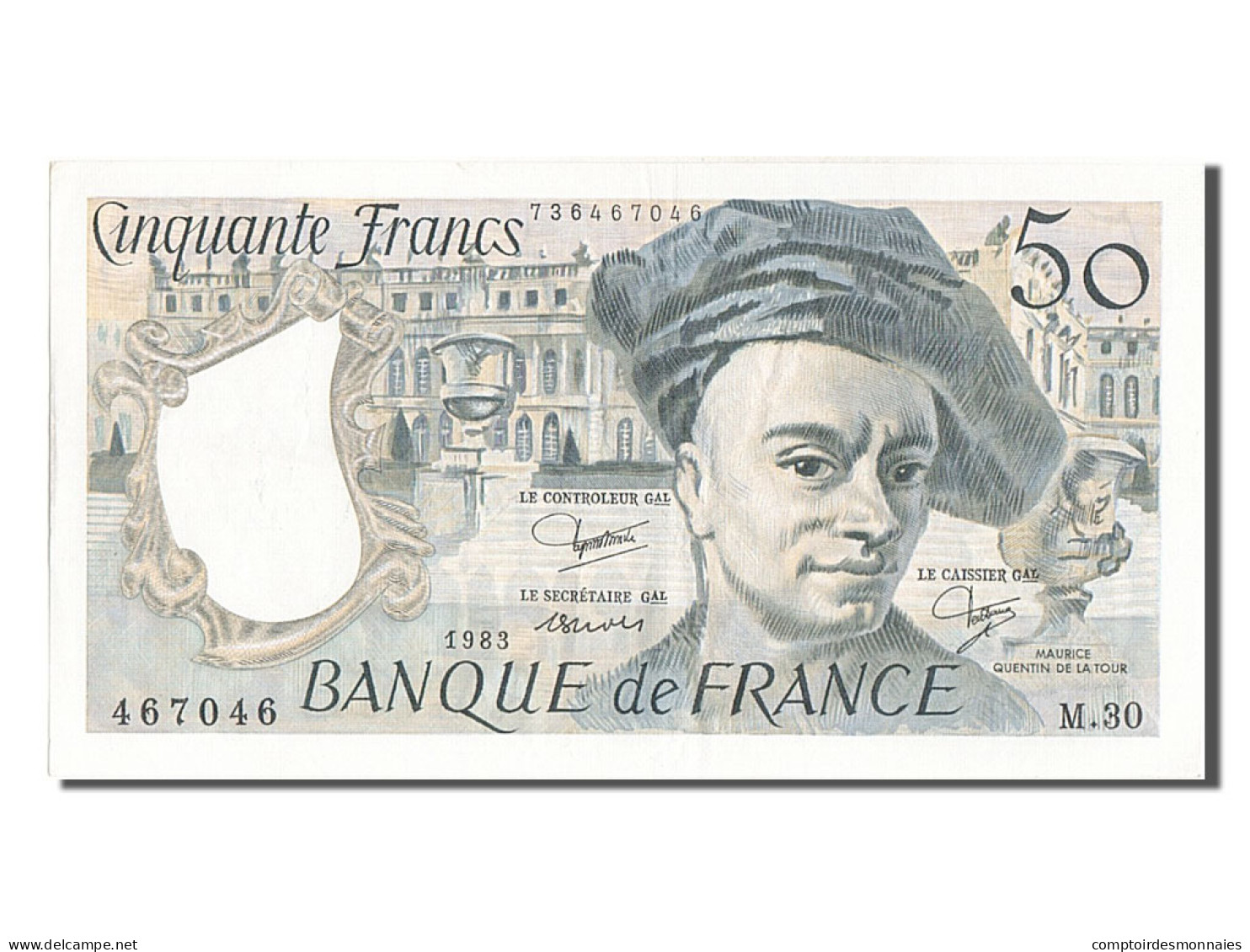 Billet, France, 50 Francs, 50 F 1976-1992 ''Quentin De La Tour'', 1983, TTB+ - 50 F 1976-1992 ''Quentin De La Tour''