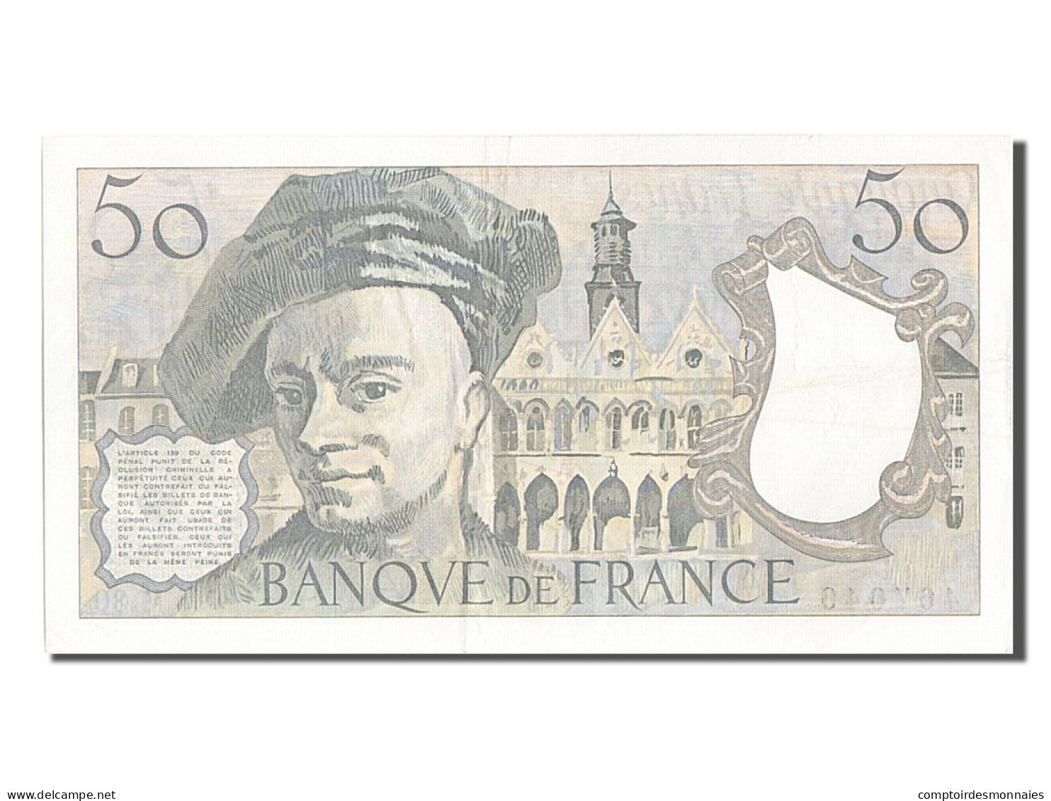 Billet, France, 50 Francs, 50 F 1976-1992 ''Quentin De La Tour'', 1983, TTB+ - 50 F 1976-1992 ''quentin De La Tour''