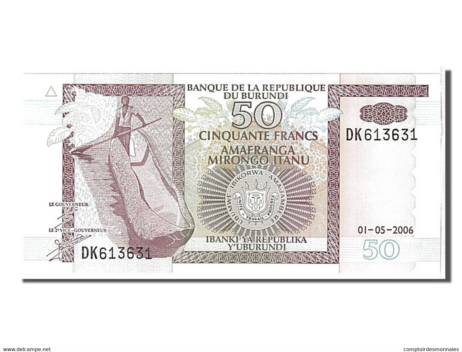 Billet, Burundi, 50 Francs, 2006, KM:36f, NEUF - Burundi