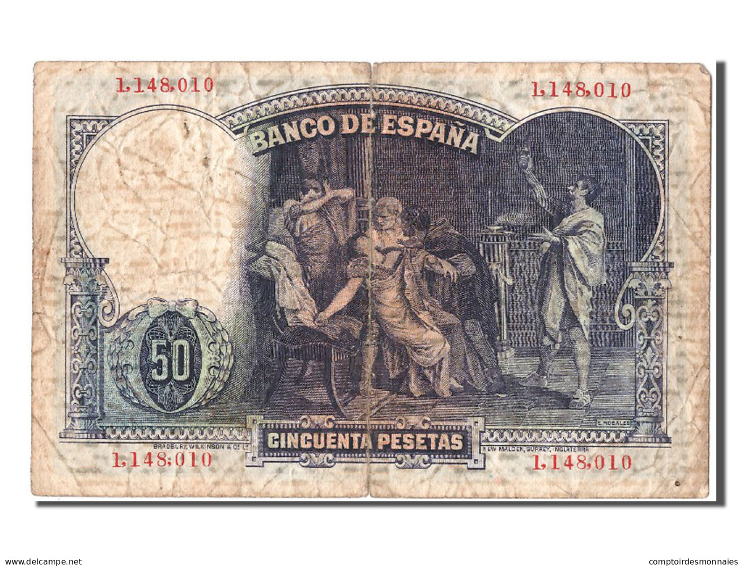 Billet, Espagne, 50 Pesetas, 1931, 1931-04-25, TB+ - 50 Pesetas