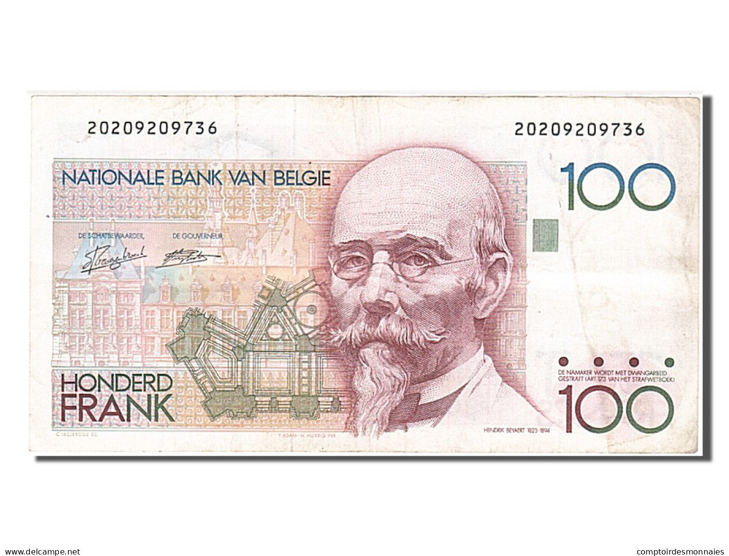 Billet, Belgique, 100 Francs, 1982, TTB - 100 Francs