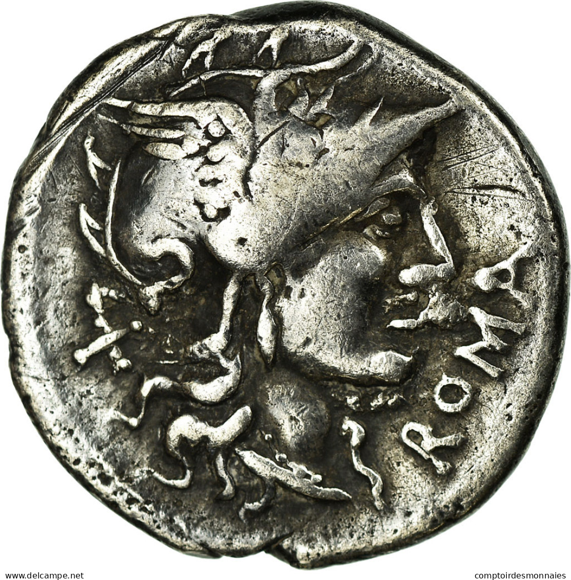 Monnaie, Denier, Roma, TTB, Argent, Babelon:7 - Republiek (280 BC Tot 27 BC)