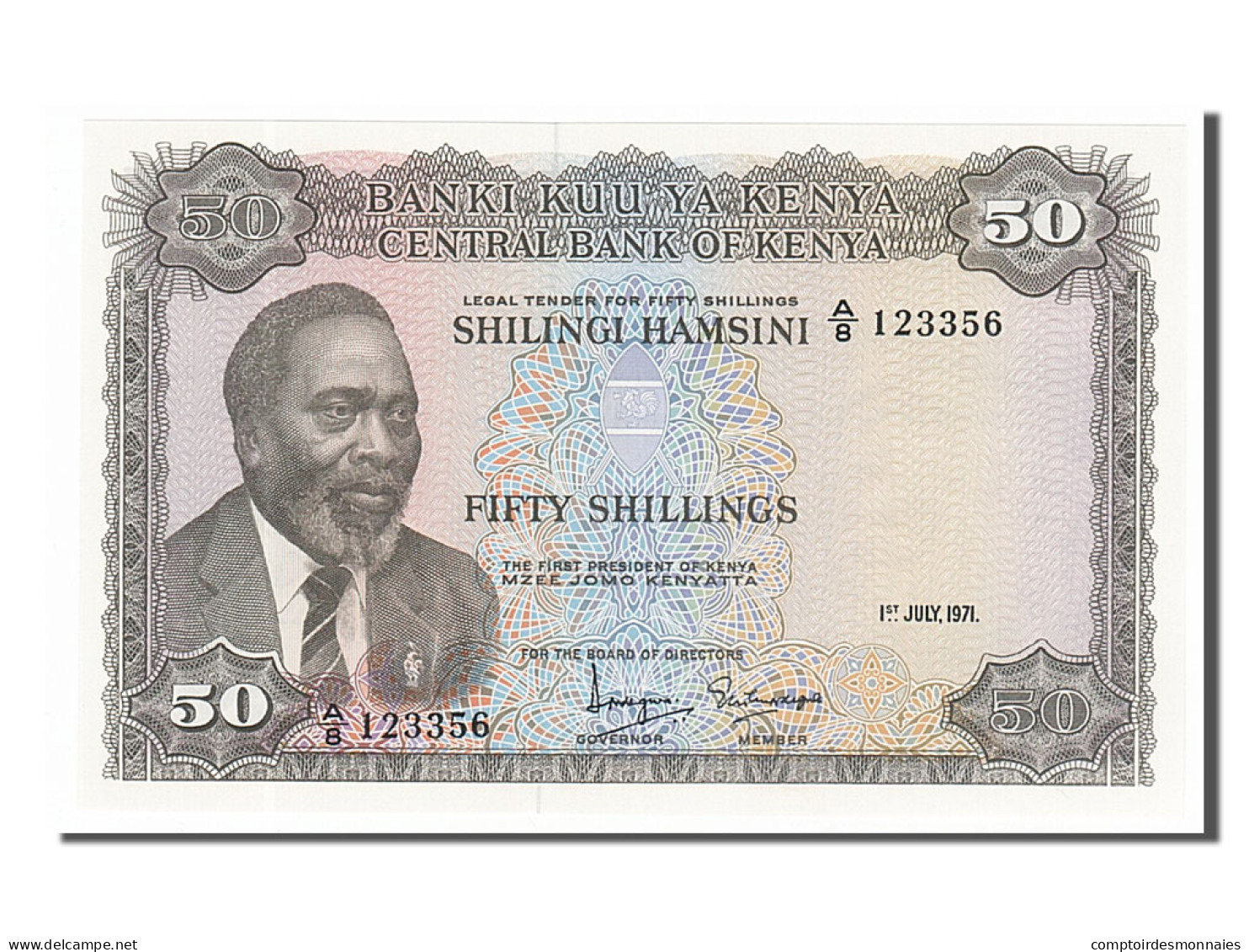 Billet, Kenya, 50 Shillings, 1971, 1971-07-01, KM:9b, NEUF - Kenia