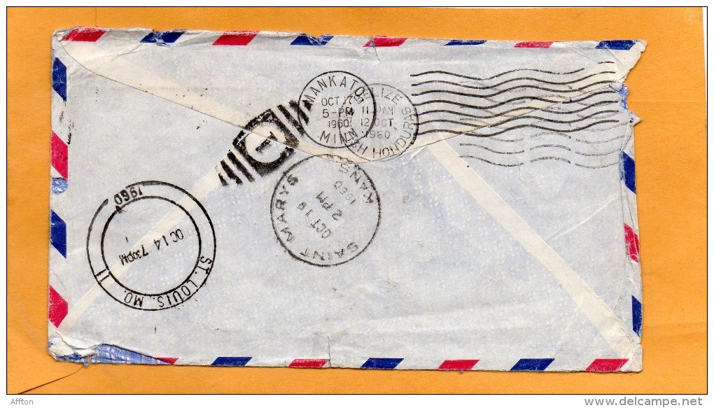 USA 1960 Cover Mailed To British Honduras And Remailed To USA - British Honduras (...-1970)