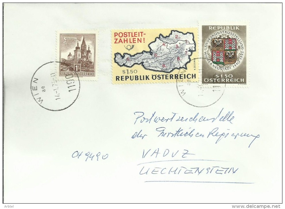 AUSTRIA CC SELLO CODIGO POSTAL  ESCUDO HERALDICA - Zipcode