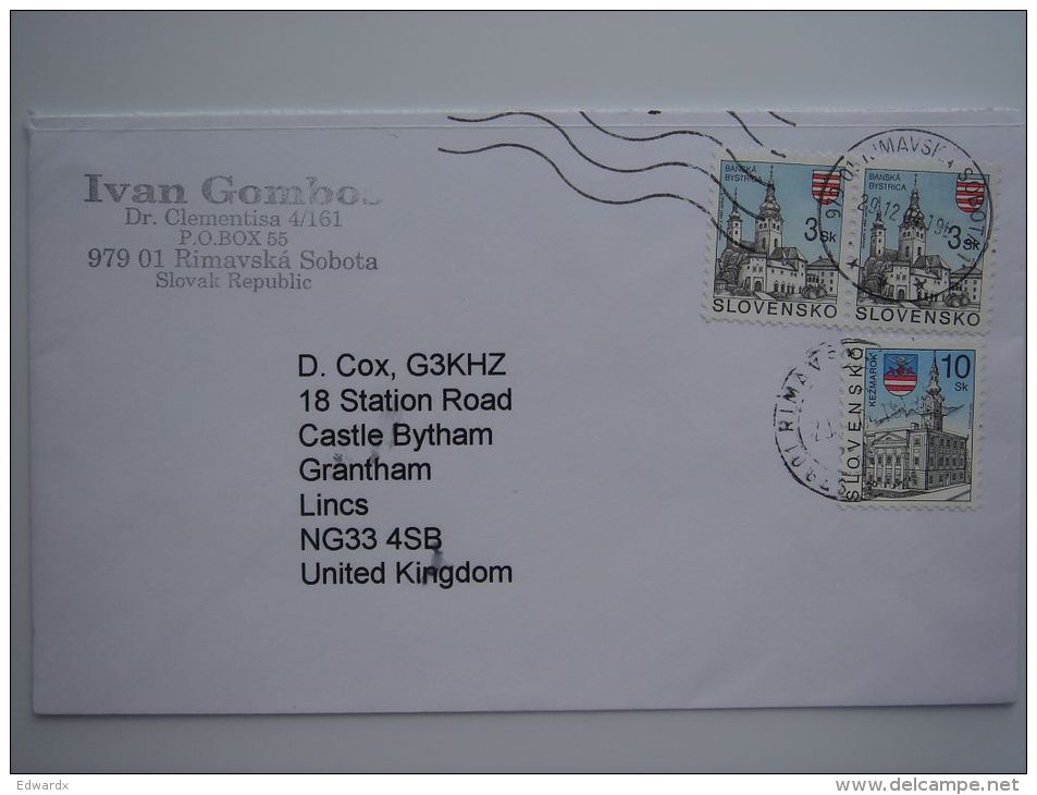 Slovakia Slovensko 2004 Commercial Cover Lettre Brief To UK - Covers & Documents