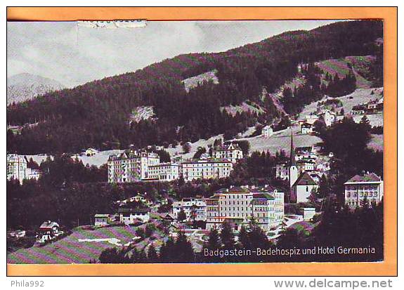 Austria  1934 Y Traveled Postcard Bad Gastein Hotel Germania - Bad Gastein