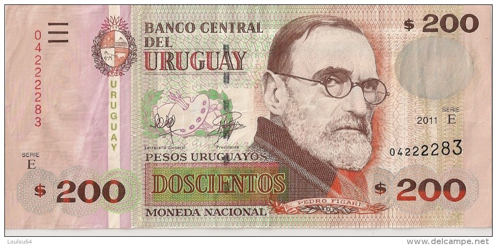 Uruguay - 200 Pesos 2011 - Série E - N° 04222283 - Superbe  - - Uruguay