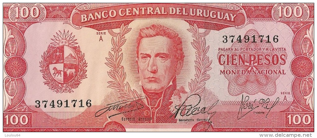 Uruguay -100 Pesos - Non Daté - -Série A - N° 37491716 - Non Circulé - - Uruguay