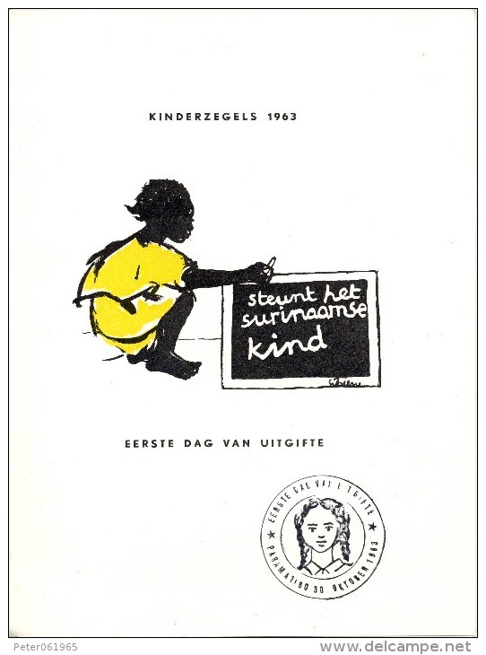 Carnet Suriname Eerste Dag Van Uitgifte - Kinderzegels 1963 - Suriname ... - 1975