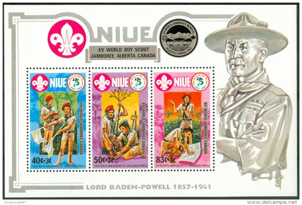 1983 Niue Scout Scoutisme Scouting Block MNH**-ZZ24 - Nuovi