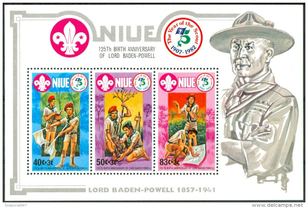 1983 Niue Scout Scoutisme Scouting Block MNH**-ZZ24 - Nuovi