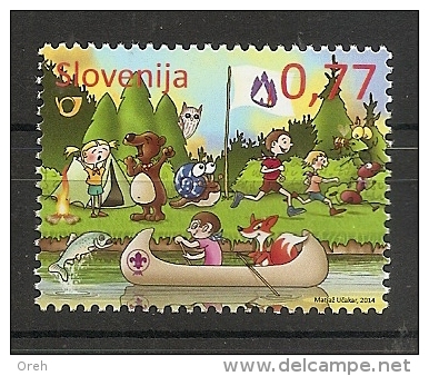 SLOVENIA ,SLOWENIEN 2014,SCOUTS,PFADFINDERS,MNH - Lettres & Documents