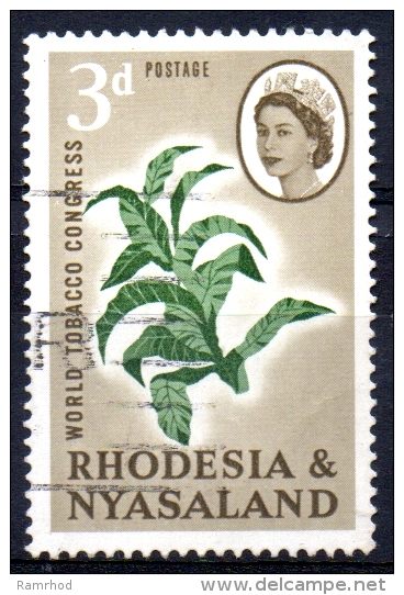 RHODESIA & NYASALAND 1963 World Tobacco Congress, Salisbury - 3d Tobacco Plant FU - Rhodesia & Nyasaland (1954-1963)